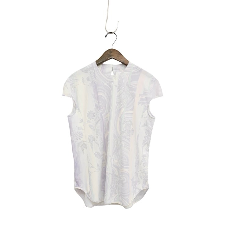 Mame Kurogouchi マメクロゴウチ Marble Print Jersey Short Sleeve Top パープル 2 MM26SS-JS059