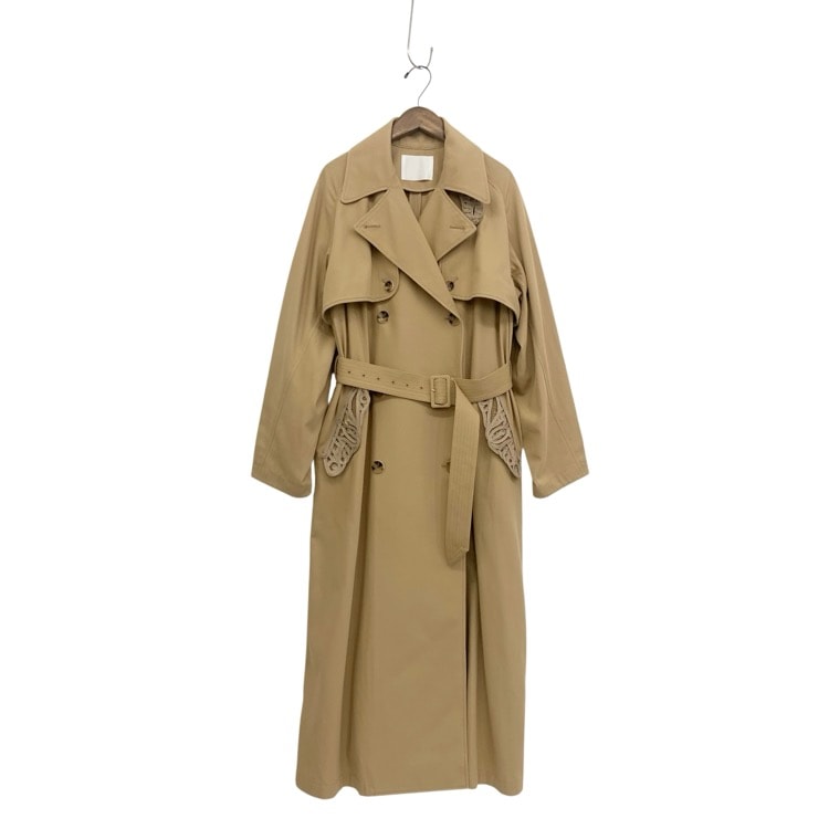 Mame Kurogouchi マメクロゴウチ Cording Embroidery Detailed Trench