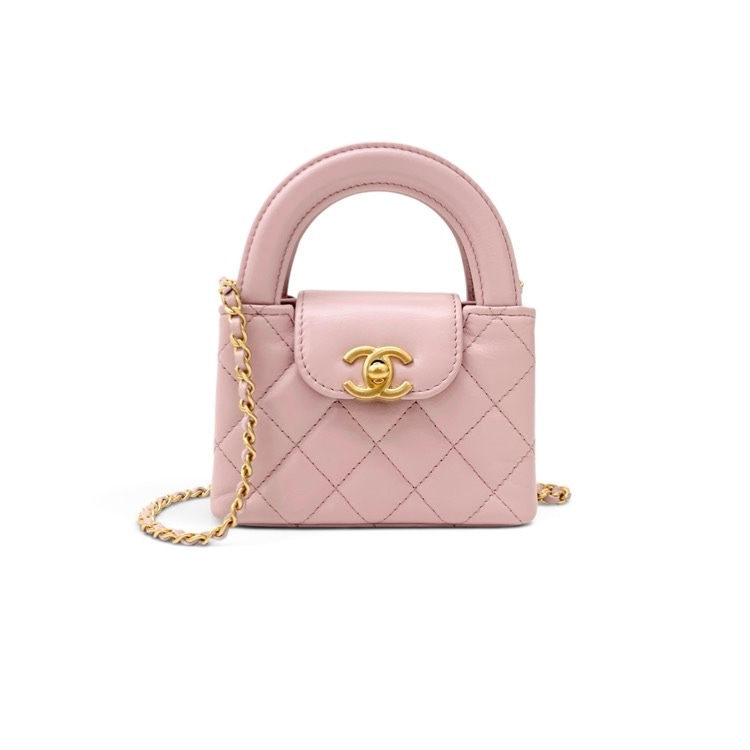 CHANEL シャネル ターンロックミニバッグ Micro Mini Top Handle Flap Bag パープル AP3435