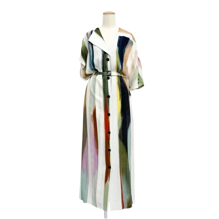 AKIRANAKA アキラナカ Empty stripe dress WH ホワイト 2 AR2643-WH