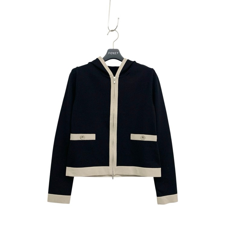 FOXEY NEWYORK フォクシー カーディガン ピッティ ブラック・ベージュ 38 45848-NSKOG