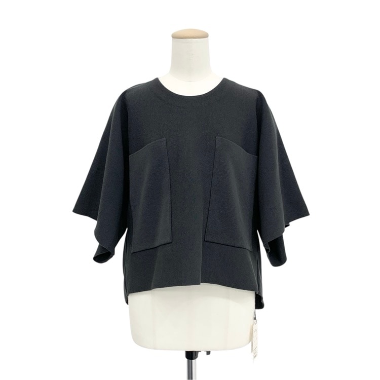 LOHEN ローヘン ミラノリブクロップドニット グレー F LH23SS-KN010