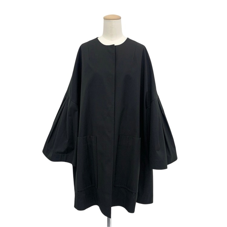 LOHEN ローヘン ノーカラーテントシルエットコート ブラック F LH22SS-C0010