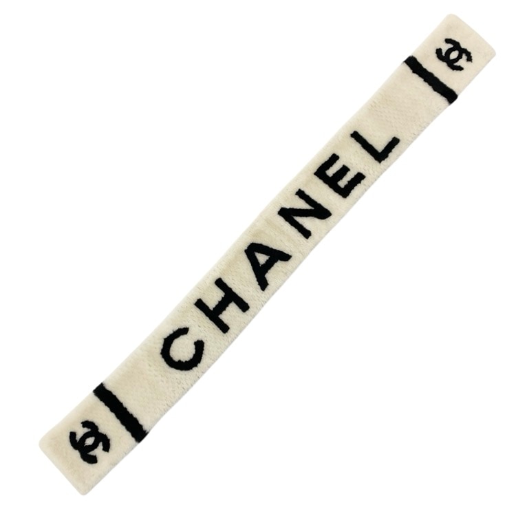 CHANEL シャネル シアリング ココマーク マフラー ラム・カシミヤ オフ