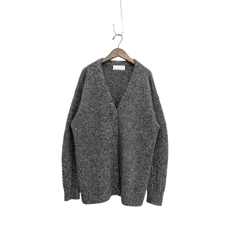 Mame Kurogouchi マメクロゴウチ Wool Cashmere Brushed Knitted Cardigan ウール・カシミヤ ニット カーディガン グレー 1 MM21FW-KN033