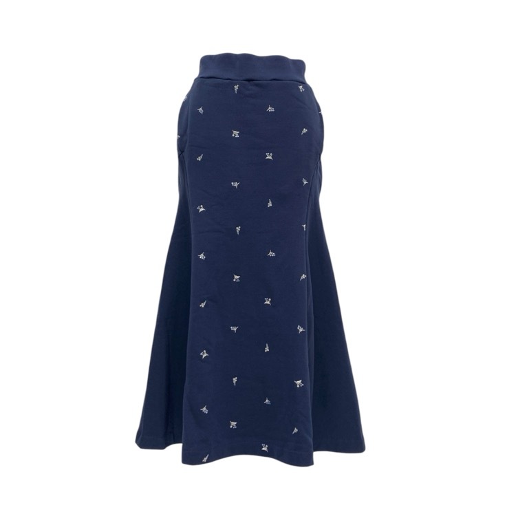 Mame Kurogouchi マメクロゴウチ Floral Motif Embroidered Sweater Skirt フローラルモチーフ エンブロイダリー スカート MM22PF-JS502