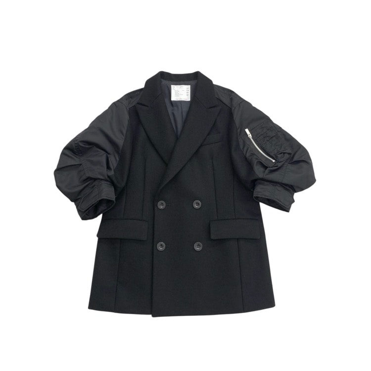 sacai サカイ Wool Melton x Nylon Twill Jacket ウールメルトン