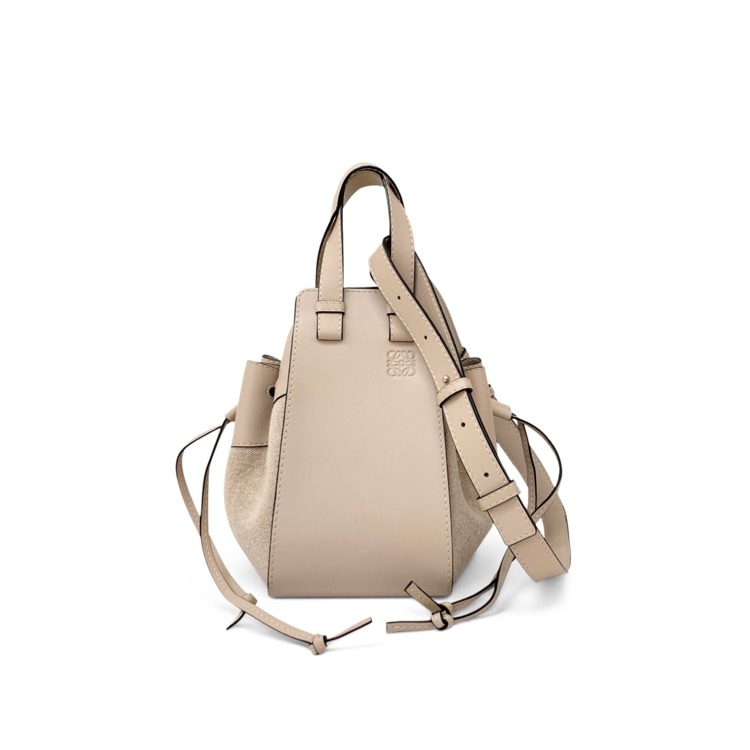 LOEWE ロエベ ハンモック カーフ・リネン ライトオーツ スモール 古着