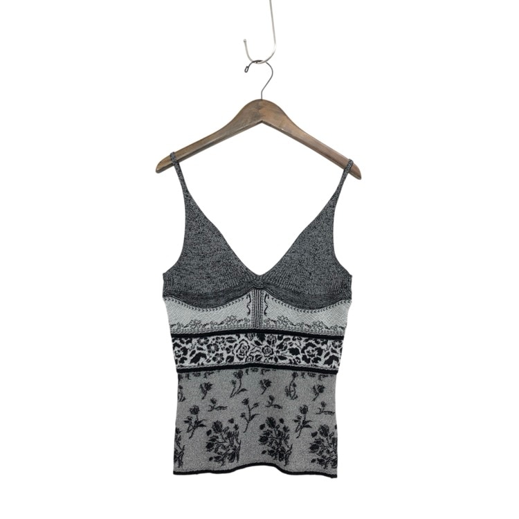 Mame Kurogouchi マメクロゴウチ Floral Jacquard Knit Camisole Top