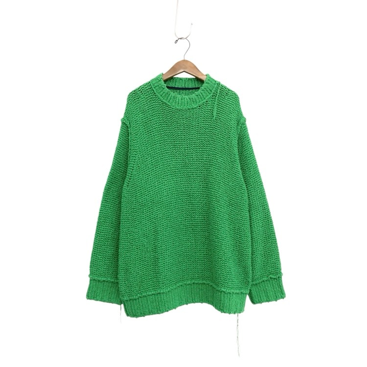 sacai サカイ コットンニットプルオーバー グリーン 2 24-03330M