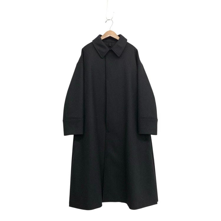 THE RERACS ザ・リラクス LIGHT MELTON BAL COLLAR COAT ライトメルトン バルカラーコート ブラック 36 21FW-RECT-291L-J