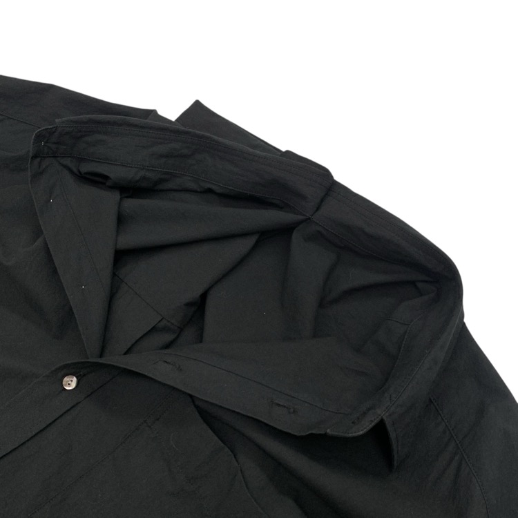 nagonstans ナゴンスタンス オーバーサイズシャツ ワンピース ブラック 36 470BA233-5880