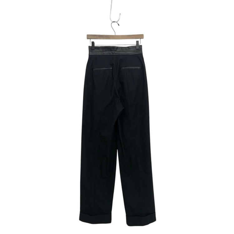Mame Kurogouchi マメクロゴウチ High Waisted Chino Wide Trousers ハイウエストトラウザー ベルトデザインパンツ 1 MM21PF-PT705