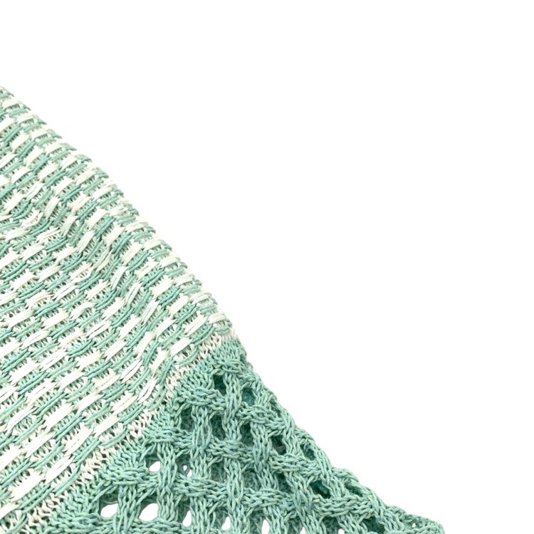 未使用品 Mame Kurogouchi マメクロゴウチ Bamboo Basket Pattern Knitted Dress 花籠ニット ワンピース ミントグリーン 2 MM23SS-KN034