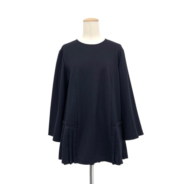Rene ルネ 裾プリーツチュニックカットソー ネイビー 36 5117250