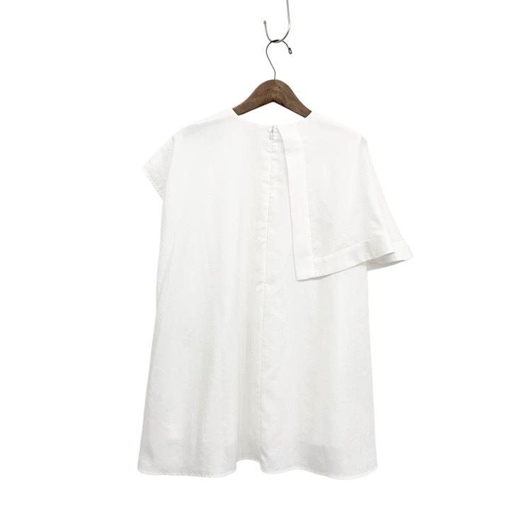 ENFOLD エンフォルド FRONT-TACK PULLOVER フロントタックプルオーバーブラウス ホワイト 38 300GS830-1890