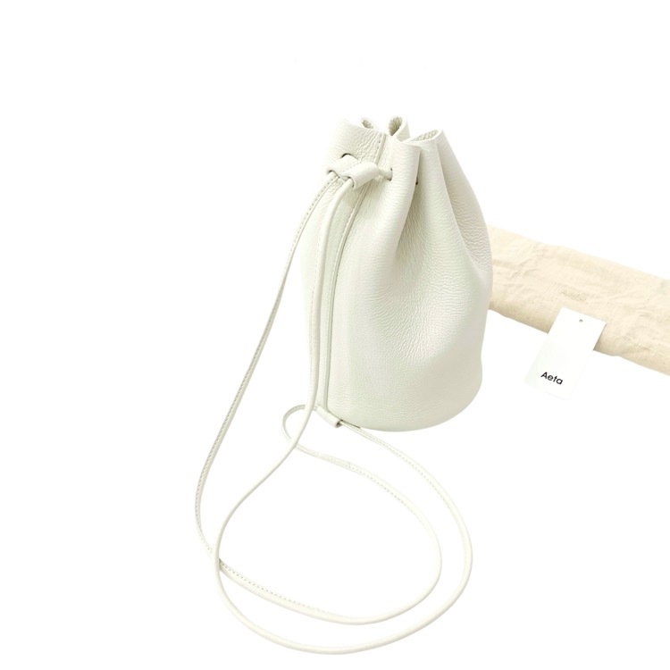 Aeta アエタ BONSAC ボンサック レザーポーチ ショルダーバッグ ホワイト PG58