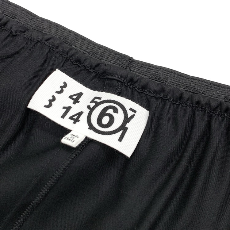 MM6 Maison Margiela エムエムシックス メゾンマルジェラ Grey Transformative Layer Skirt レイヤードラップサテンスカート グレー×ブラック 38 S62MA0051 S53243