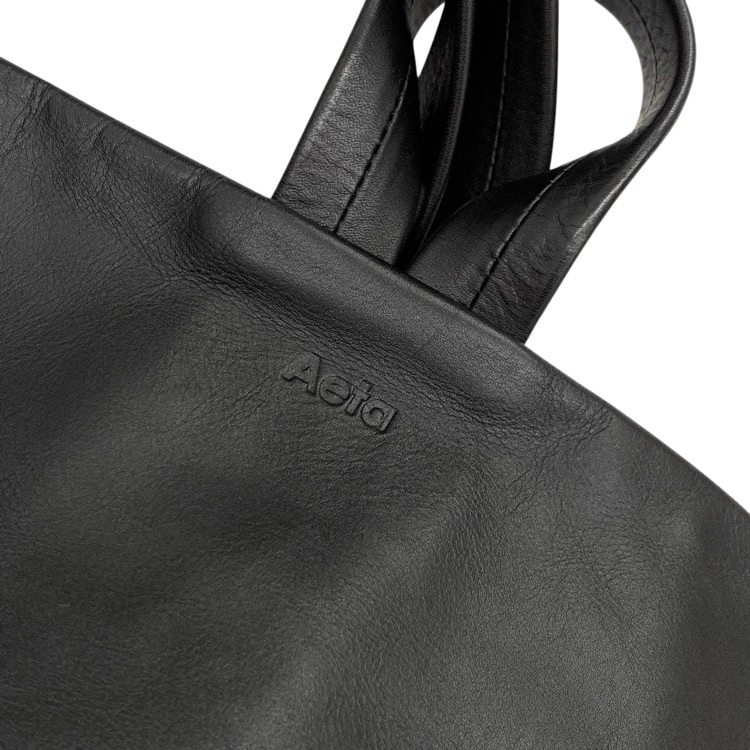 Aeta アエタ LEATHER RUCKSACK M ラックサック レザーバックパック バッグ ブラック LE03
