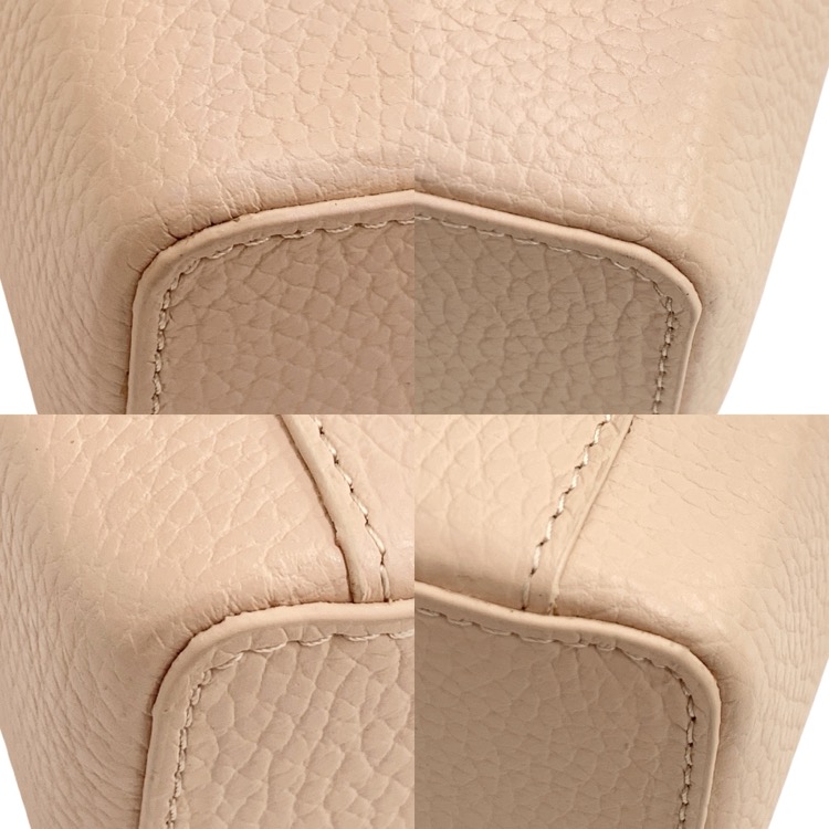 未使用品 Aeta アエタ BOX SHOULDER S カウレザー ボックスショルダー バッグ ヌード PG24