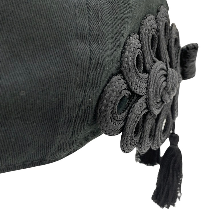 tanaka daisuke タナカダイスケ China ribbon cap STUDIOUS別注 チャイナタッセルキャップ 帽子 ブラック F TD-24SS-AC54-ST