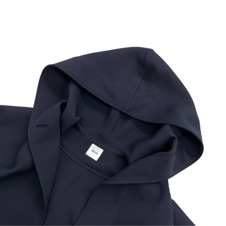 deres デレス ネイビー ショートコート deres デレス Violetta switch neck feather short coat スウィッチ