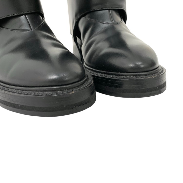 THE RERACS ザ リラクス COW LEATHER COVER LONG BOOTS 2WAYブーツ ブラック 23.5 24FW-REAC-034