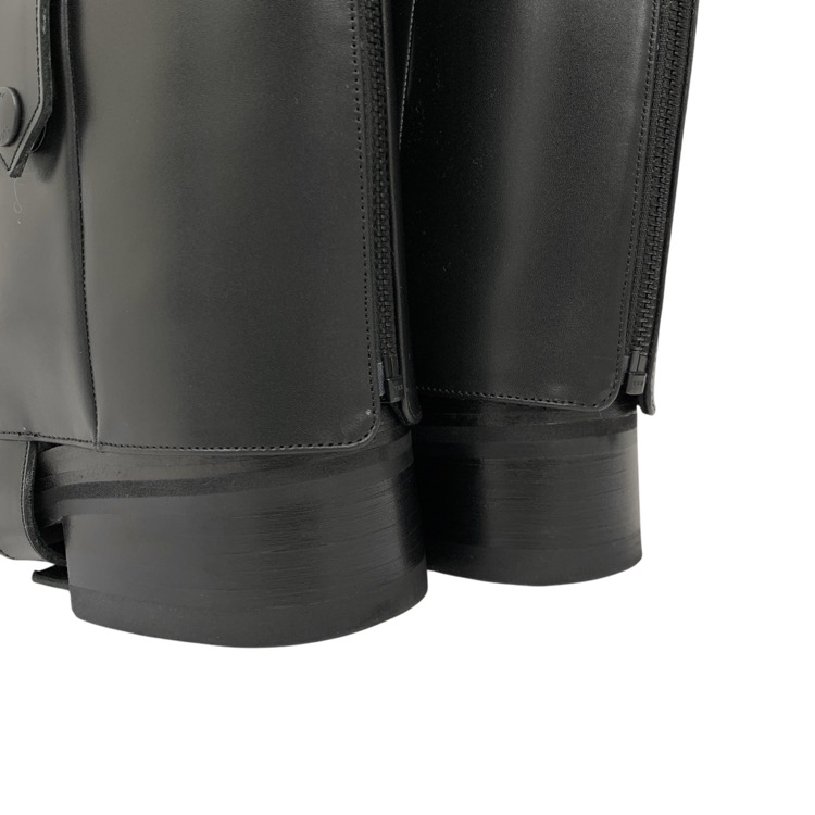 THE RERACS ザ リラクス COW LEATHER COVER LONG BOOTS 2WAYブーツ ブラック 23.5 24FW-REAC-034