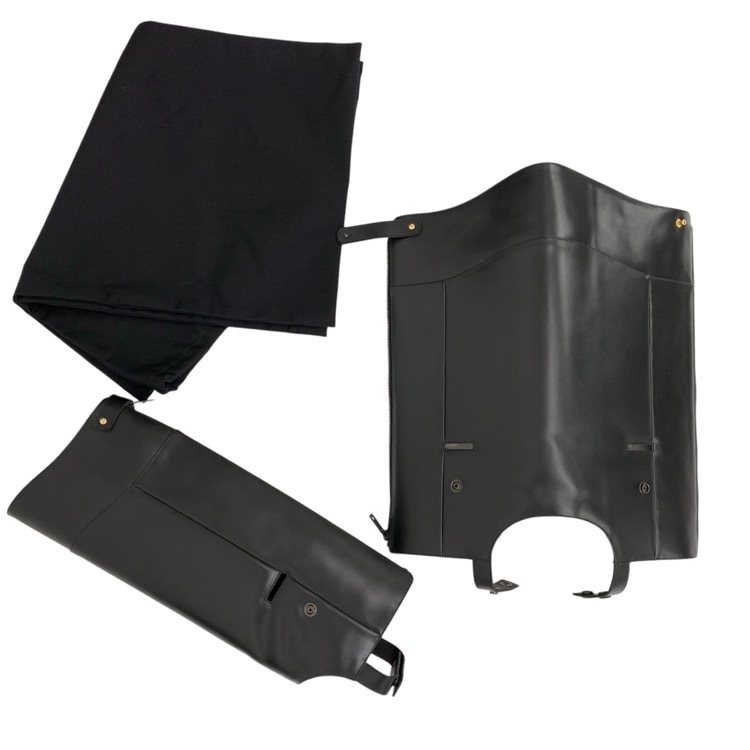 THE RERACS ザ リラクス COW LEATHER COVER LONG BOOTS 2WAYブーツ ブラック 23.5 24FW-REAC-034