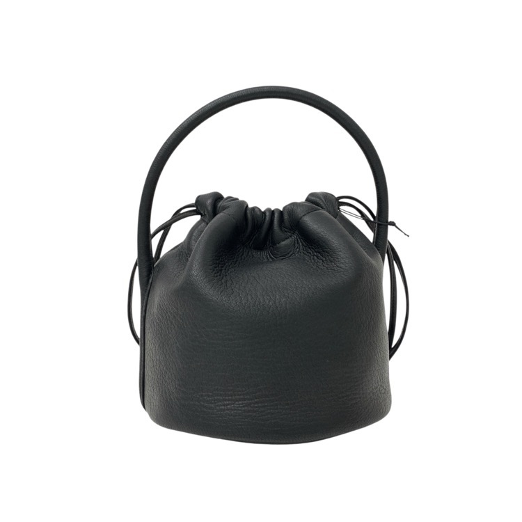 未使用品 Aeta アエタ HANDLE POUCH MINI ディアレザー ハンドルポーチ ミニ ハンドバッグ ブラック DA109