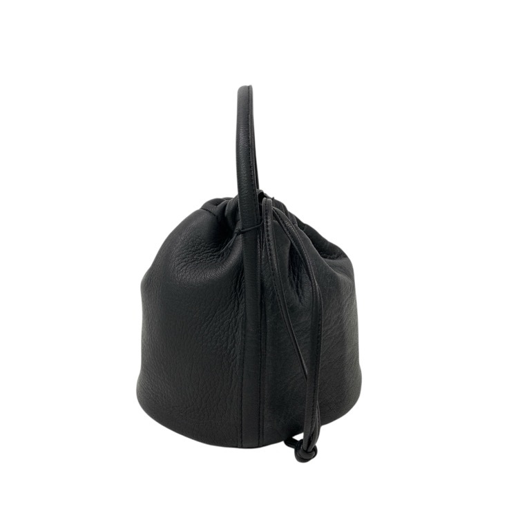 未使用品 Aeta アエタ HANDLE POUCH MINI ディアレザー ハンドルポーチ ミニ ハンドバッグ ブラック DA109