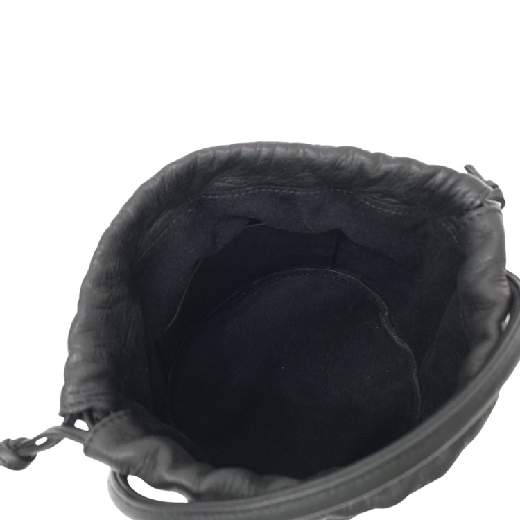 未使用品 Aeta アエタ HANDLE POUCH MINI ディアレザー ハンドルポーチ ミニ ハンドバッグ ブラック DA109