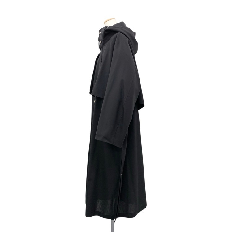 THE RERACS ザ リラクス HIGH TWIST TROPICAL GANSHIN HOODED CAPE COAT 3WAYフーデットケープコート ダークネイビー 21FW-RECT-300L-J