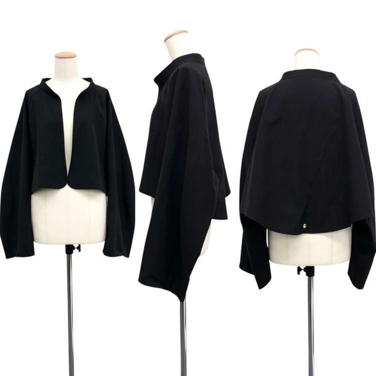 THE RERACS ザ リラクス HIGH TWIST TROPICAL GANSHIN HOODED CAPE COAT 3WAYフーデットケープコート ダークネイビー 21FW-RECT-300L-J