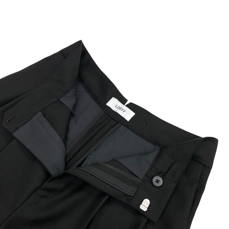 LOEFF ロエフ ギャバボンタントラウザー パンツ ブラック 1 8814-236-0156