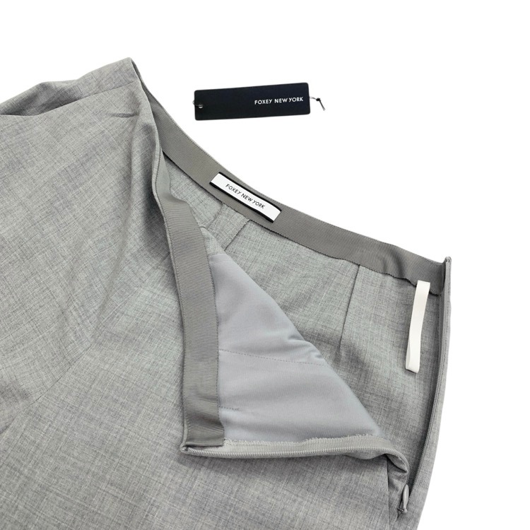 FOXEY NEWYORK フォクシー ワイドパンツ グレー 38 41073-NAPOA