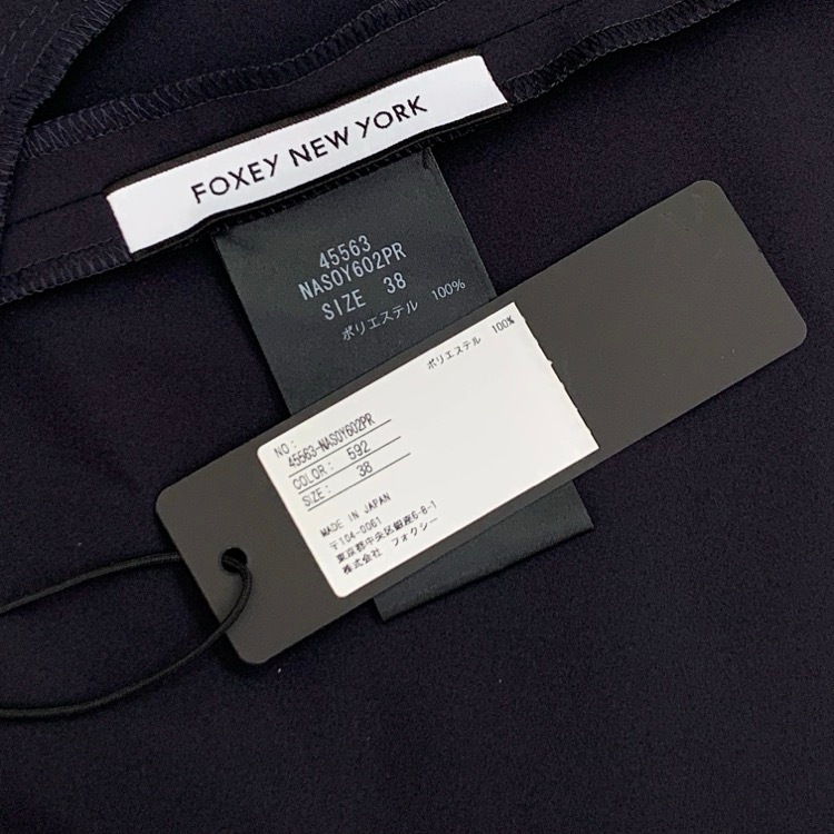 FOXEY NEWYORK フォクシー マレン スカート タックディテール ミッドナイトブルー 38 45563-NASOY