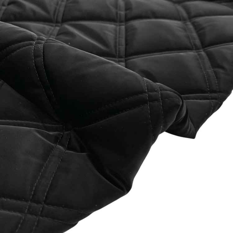 BORDERS at BALCONY ボーダーズアットバルコニー PEPLUM QUILTING GILET ペプラムキルティングジレ ベスト ブラック 38 BD2421-3M-53