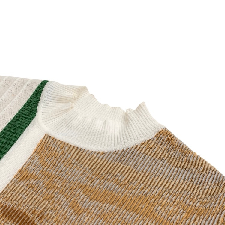 Mame Kurogouchi マメクロゴウチ Marble Jacquard Knitted Pullover マーブルジャガードニットプルオーバー ベージュ 1 MM22PS-KN730