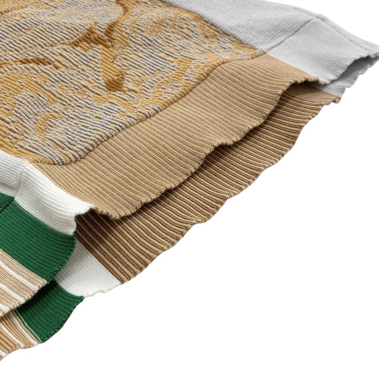 Mame Kurogouchi マメクロゴウチ Marble Jacquard Knitted Pullover マーブルジャガードニットプルオーバー ベージュ 1 MM22PS-KN730