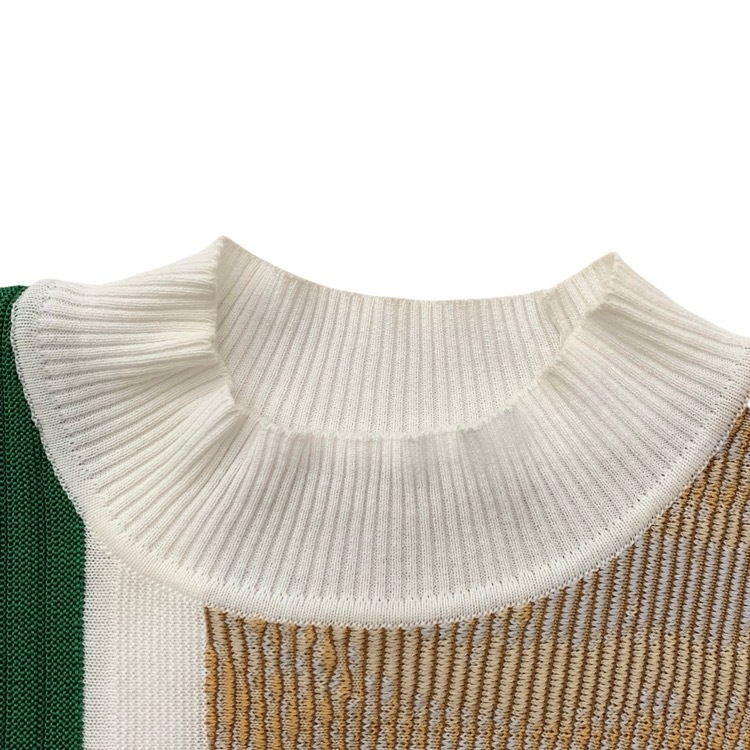 Mame Kurogouchi マメクロゴウチ Marble Jacquard Knitted Pullover マーブルジャガードニットプルオーバー ベージュ 1 MM22PS-KN730