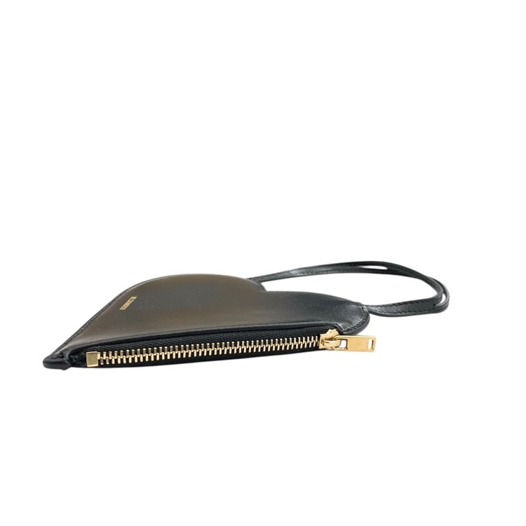 未使用品 JIL SANDER ジルサンダー HEART POUCH ハートポーチ コインケース ブラック
