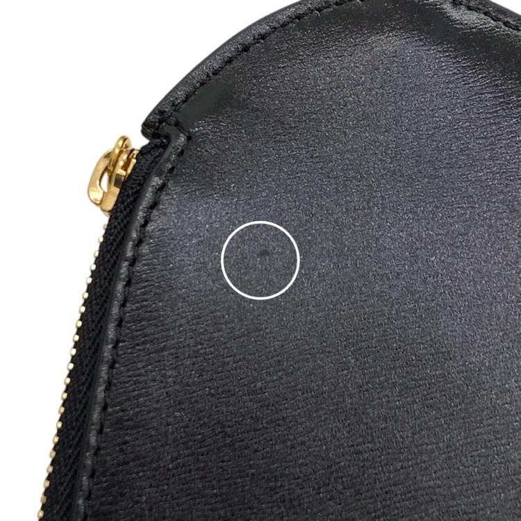 未使用品 JIL SANDER ジルサンダー HEART POUCH ハートポーチ コインケース ブラック