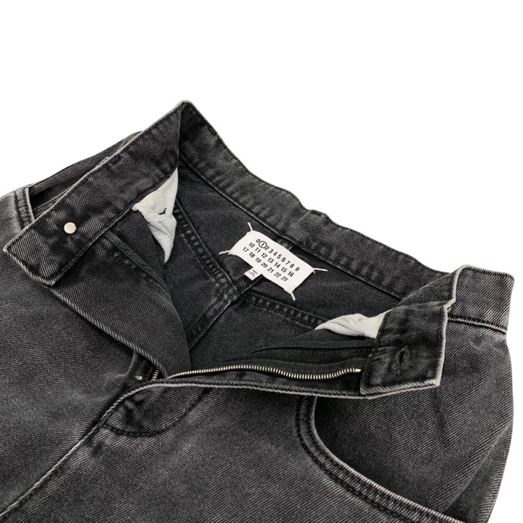 2024SS Maison Margiela メゾンマルジェラ スラッシュディテール デニムパンツ ジーンズ ブラック 38 S51LA0051