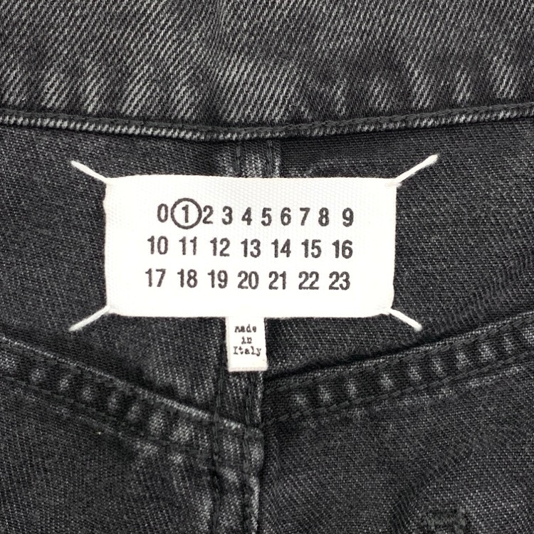2024SS Maison Margiela メゾンマルジェラ スラッシュディテール デニムパンツ ジーンズ ブラック 38 S51LA0051