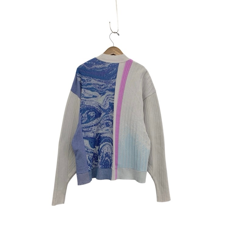 Mame Kurogouchi マメクロゴウチ Marble Jacquard Knitted Pullover マーブルジャガードニットプルオーバー ブルー 1 MM22PS-KN730