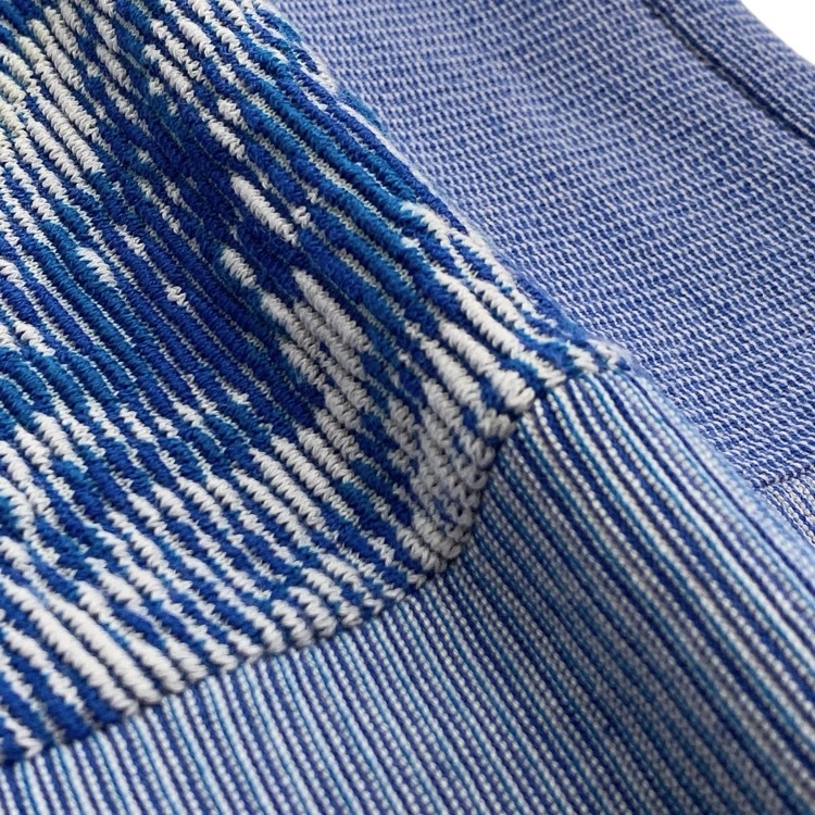 Mame Kurogouchi マメクロゴウチ Marble Jacquard Knitted Pullover マーブルジャガードニットプルオーバー ブルー 1 MM22PS-KN730