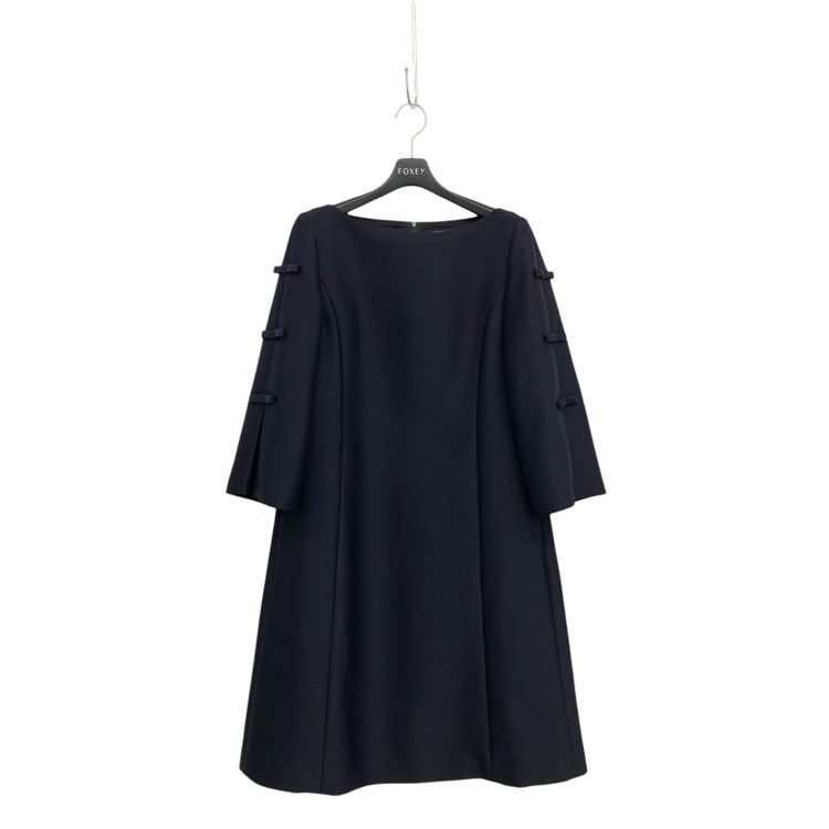FOXEY フォクシー ドレス エレイン ワンピース ミッドナイトブルー 40 44172-SOOE