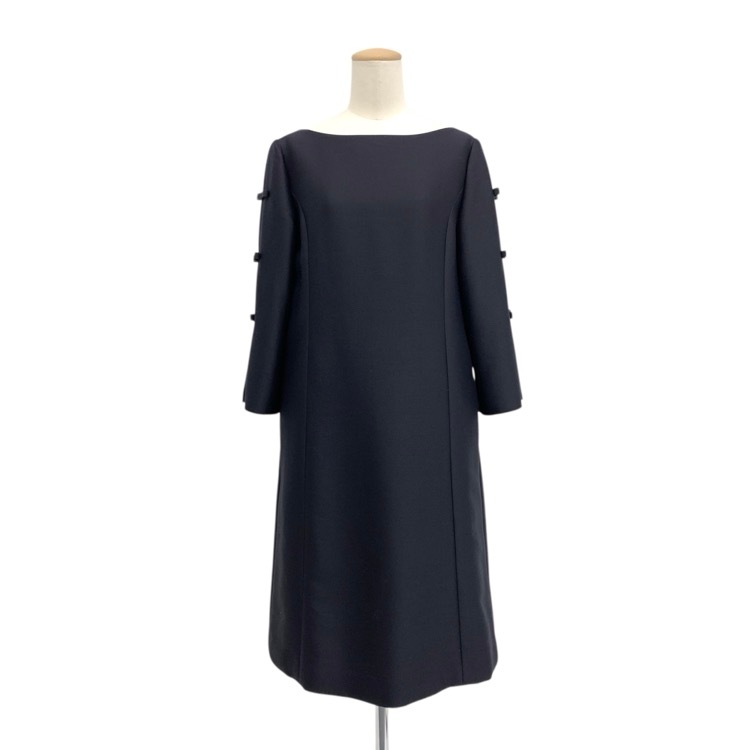 FOXEY フォクシー ドレス エレイン ワンピース ミッドナイトブルー 40 44172-SOOE