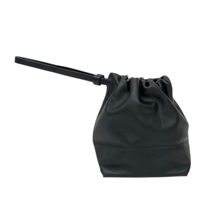 Aeta アエタ COW KIP LEATHER POUCH S キップポーチS 巾着 バッグ ブラック LE34